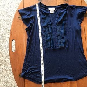 Liz Claiborne Blouse With Pleated Detail, Size S